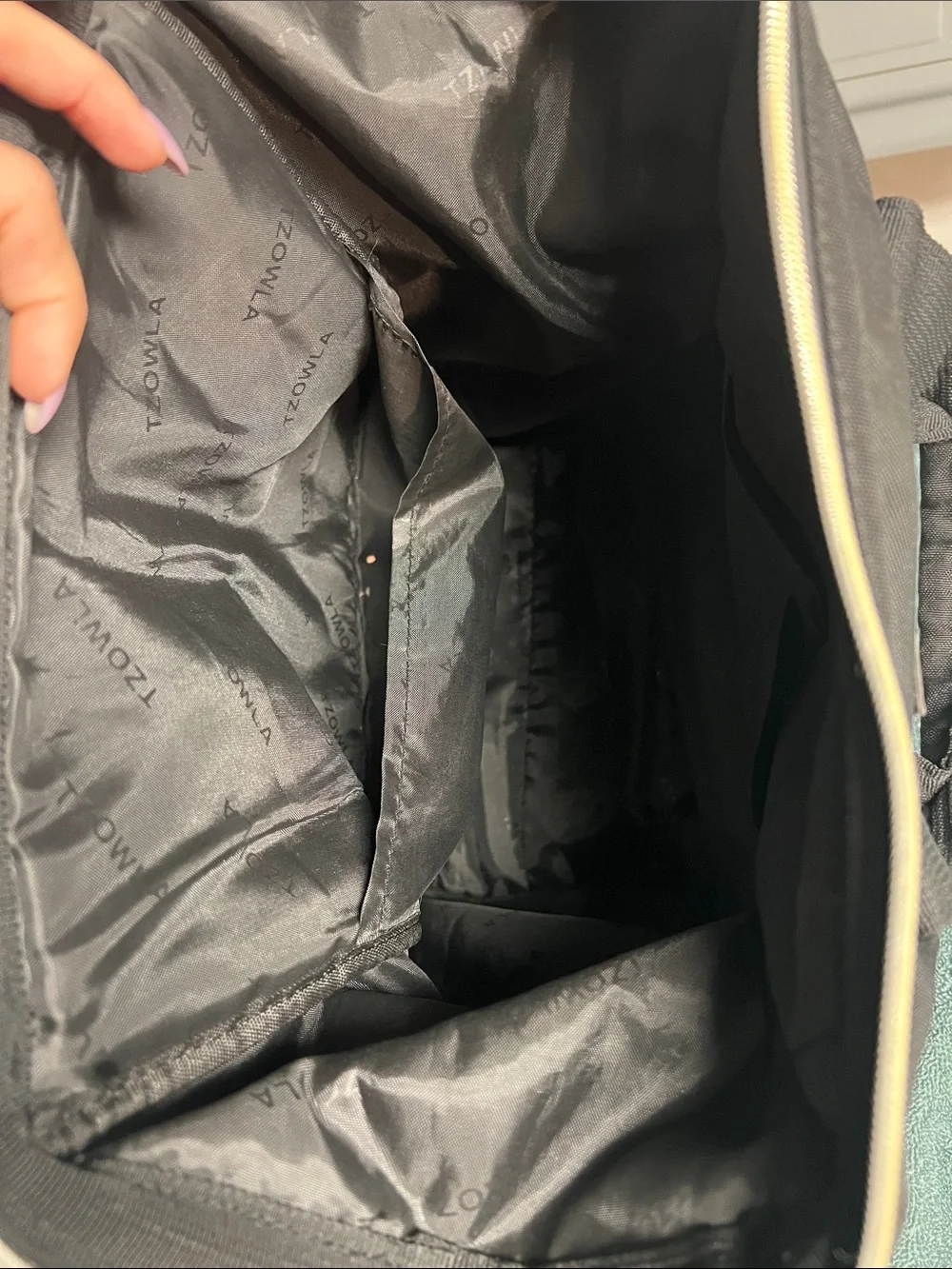 Black Backpack with Front Zip Pocket